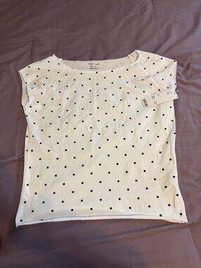 Urban Outfitters White Polka Dot Tee